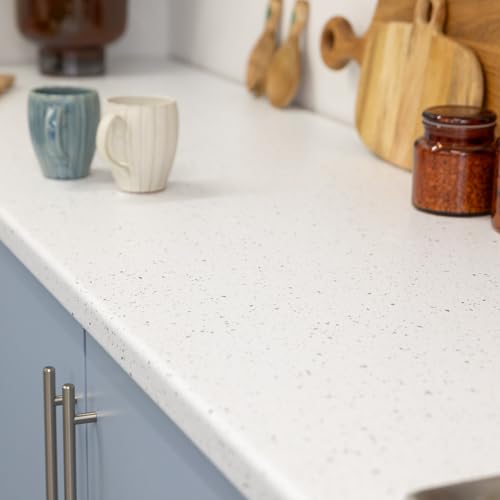 d-c-fix White Granite Quartz Matt 67.5cm x 3m Self Adhesive Vinyl wrap for worktops