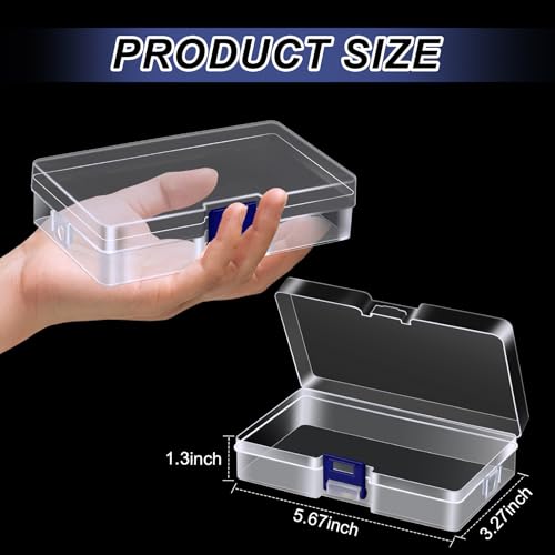 Image of 25 Pcs Plastic Crayon Box with Lid, Clear Crayon Organizer Crayon Holder Case Crayon Storage Containers for School Office Supplies Storage Organizer (25)