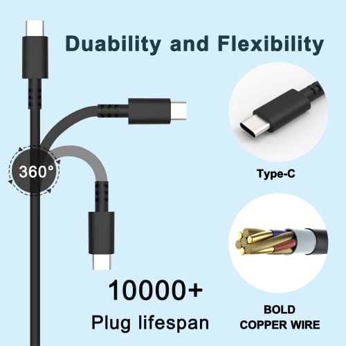 65W-USB-C-Charger-for-Dell-Laptop-Charger-Latitude-5420-7420-5520-5320-7320-7400-7410-7390-5290-5430-7330-7430-9430-Chromebook-3100-5190-2in1XPS-13-Replacement-Type-C-AC-Adapter-Power-Cord