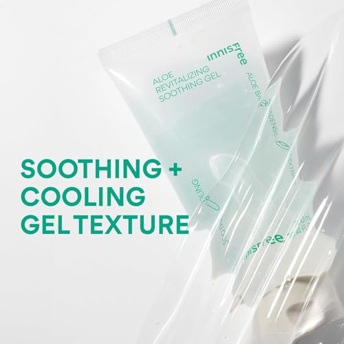Image of Innisfree Aloe Vera Revital Soothing Multipurpose Gel with Jeju Aloe Vera Extract 300ml For Face, Body & Hair |Glowing & Soothing Skin |All Skin Types (Pack of 2)