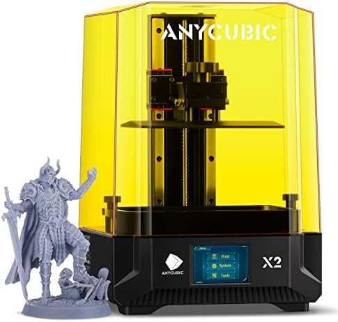 ANYCUBIC Photon Mono X2 Resin 3D Printer, 9.1'' 4K+ HD Mono Screen LCD SLA Large Resin Printer with Upgraded Light Source, Dual Linear Guide, Anti-Scratch Film, Printing Size 7.74'' x 4.83'' x 7.87''