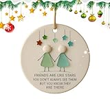 Renforcement du rituel festif: Les ornements d'amitié pour femmes amies comportent un design réfléchissant léger qui crée un éclat brillant doux, améliorant la sensation de rituel festif pendant la saison des fêtes tout en ajoutant une ambiance romantique et chaleureuse à toute décoration de fenêtre, idéal pour dynamiser les célébrations saisonnières et les moments précieux partagés avec des proches