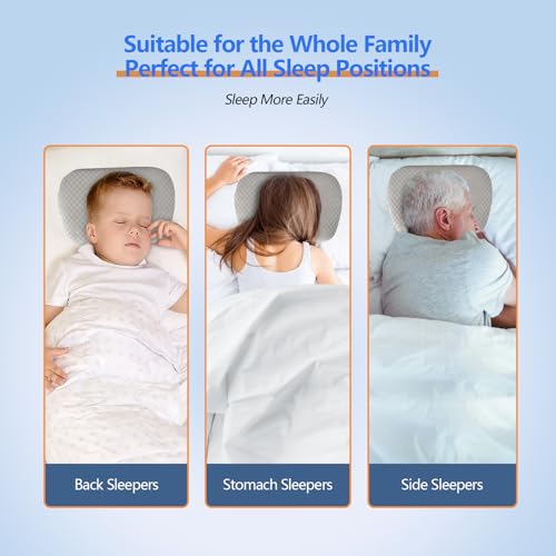 Babyezz Piercing Ear Hole Pillows CNH Pillow with an Ear Hole Relieves Ear Pain for Side Sleepers and Relief Ear Pain Ear Inflammation Pressure Sores Headphones, Gray