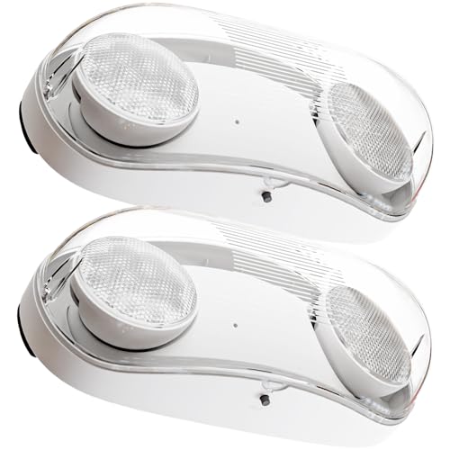 Sunco LED 2Head Outdoor Emergency Exit Light with Battery Backup