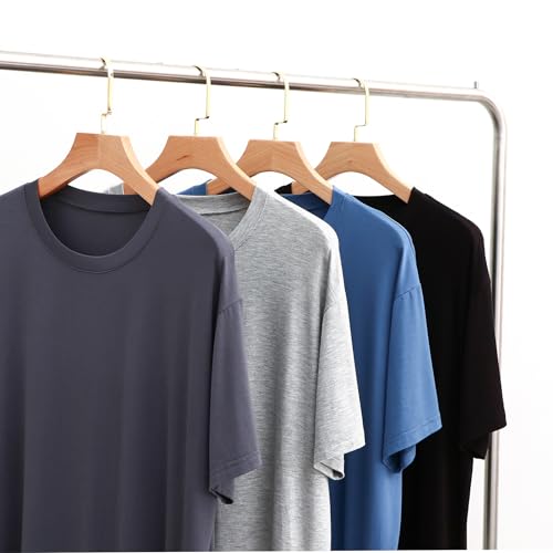 Generic Mens Soft T Shirts Summer Short Sleeve Pajama Tops Comfortable Lightweight Sleepwear Loungewear Nightwear3