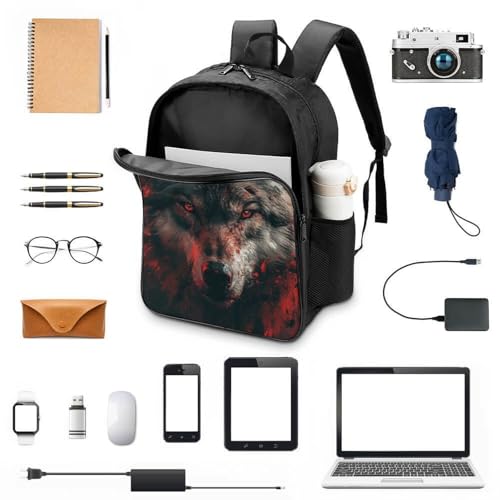 Sac à dos écolier Grey Wolves 3D ergonomique pour soulager le dos