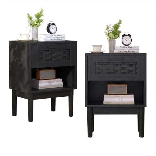 MISNODE Lot de 2 Tables de Chevet, Table