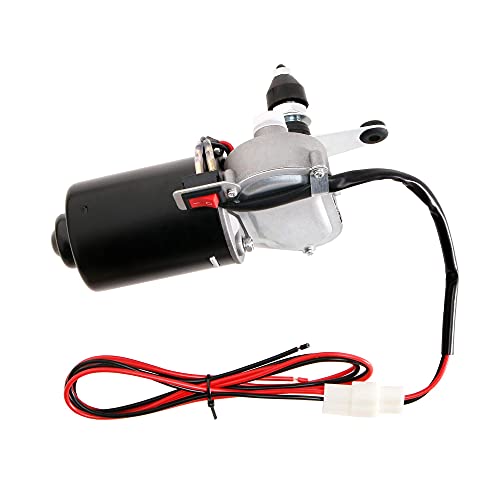 Image of 12V Electric UTV Windshield Wiper Motor Kit Fits Polaris Ranger RZR Kawasaki Honda Pioneer Golf Cart Agriculture Vehicle,110 Degree Swing + Wipers (Multi Sizes)