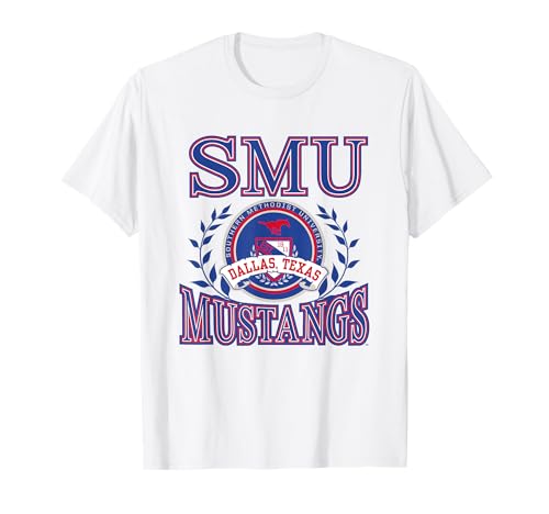 SMU Mustangs Laurels Logo Officially Licensed T-Shirt