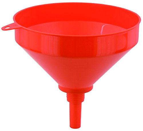 BLUREA Kunststoff Trichter mit Messingsieb 235mm / 3,0 Liter, für Öl, Kraftstoffe und Säuren geeignet, Zubehör für Werkstatt und Garage