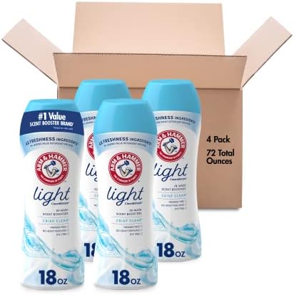 Arm & Hammer Clean & Simple In-wash Scent Booster – Crisp Clean, 18 Oz (Pack of 4)