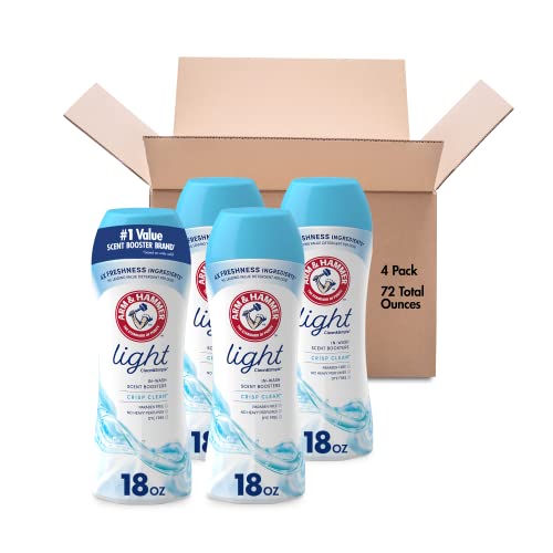 Image of Arm & Hammer Light In-Wash Scent Booster Crisp Clean 18oz (Pack of 4)