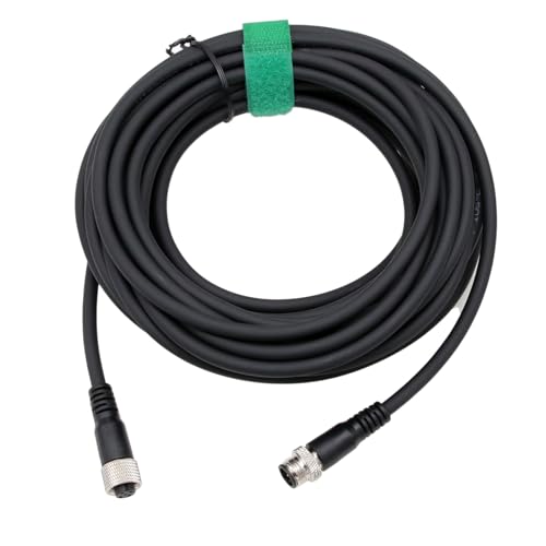 HangTon M12 4 Pin Male to 4 Pin Female A Coded Waterproof Shield Cable for Sensor Actuator Industrial Automation, Device Network DeviceNet, CANopen, IO Link, Profibus 10m