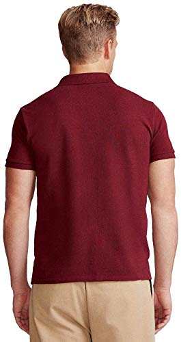 Image of POLO RALPH LAUREN Men Custom Fit Mesh Pony Logo Shirt (L, WineGreenPny)