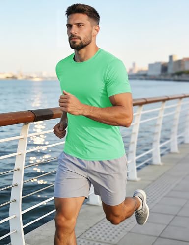 Image of MAGCOMSEN Men's Short Sleeve T-Shirt Quick Dry UPF 50+ Athletic Running Workout Fishing Top Tee Performance Shirts
