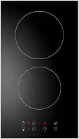 Cooktop Elétrico 2 Bocas 30cm Preto Vidro Temperado Controle Touch 220-240V