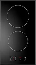 Cooktop Fogão Elétrico Indução 2 Bocas 30cm Preto, Vidro Cerâmico Chinês, Controle Touch, 220-240V, Ideal para Cozinhas Compactas, Modelo PK-B23515