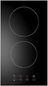 Cooktop Elétrico 2 Bocas 30cm Preto Vidro Temperado Controle Touch 220-240V