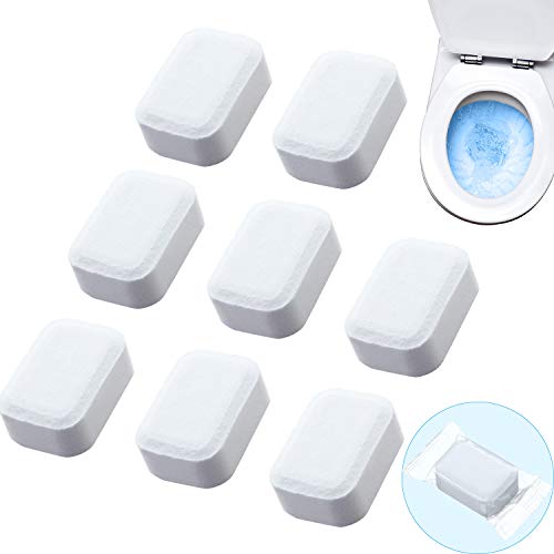 Automatic Toilet Bowl Cleaner Tablets Toilet Detergent Effervescent Tablets Deep Cleaning Remover for Bathroom (10 Pieces)