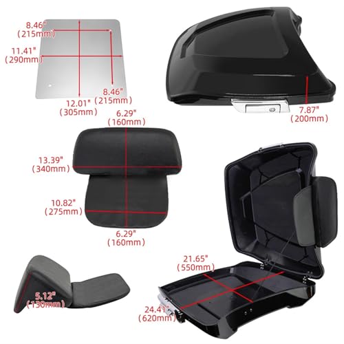 Support de dossier coffre pour moto Harley Touring Street Glide - 2
