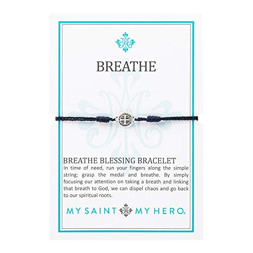 My Saint My Hero Breathe Blessing Bracelets – Handwoven Spiritual Reminder to Pause, Pray & Find Peace