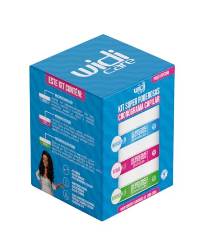 Widi Care Kit Cronograma Capilar Super Poderosas Caixa com 3 unidades de 100g
