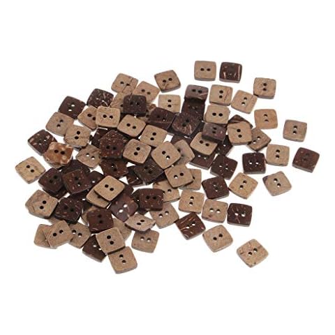 Baosity Wooden Coconut Shell Buttons Cover