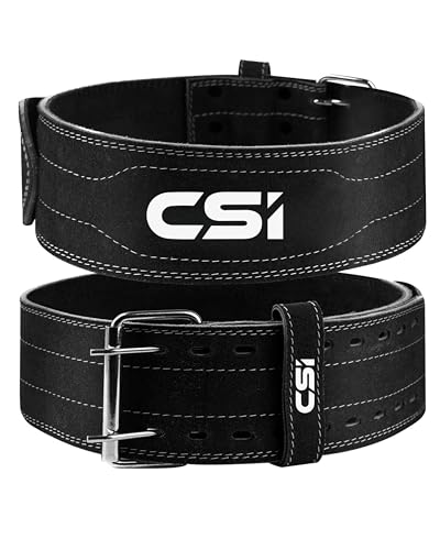 Buy CSI Suede Leather 6MM Powerlifting GymBelt Black - Image 2