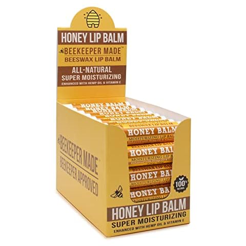 Beekeeper Made Beeswax Bulk Lip Balm, 40 Count Honey Flavor | For Men, Women, and Children. Great for Gifts, Showers, & More Cover