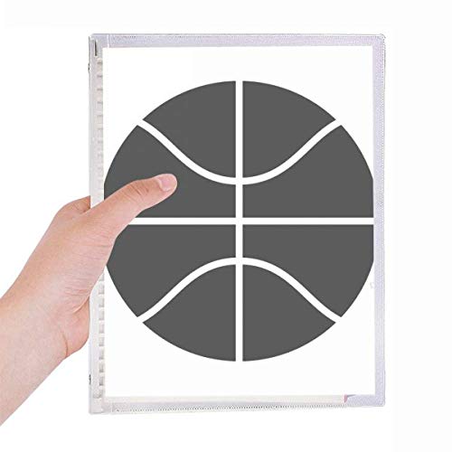 Carnet à spirales basketball rechargeable à motif géométrique pour notes de sport