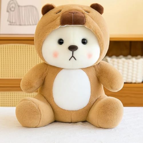 Image of Half Hooded Capybara 30cm Plush Soft Toy | Adorable Animal Stuffed Toy for Kids | Home Decor for Boys & Girls | Soft & Huggable Plush Toy