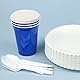 ULTECHNOVO 100 Stück Einwegdeckel für Becher aus Papier, Zubehör für Getränke, Großhandel, warme Decken, Pappbecher mit Deckel, weiß