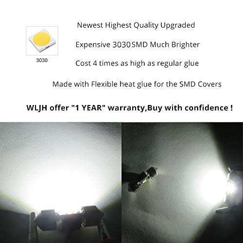Paquete de 10 Bombillas LED Canbus Blanco 3030 28mm 29mm Festoon miniatura 4