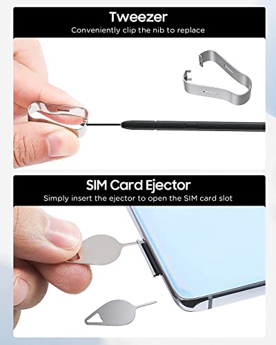 Timovo S Pen Replacement Tips Compatible With Samsung Galaxy Tab S6/S6,Tab S7/S7+/S8,Galaxy Note 10/10 Plus 5G/10 Lite/Note 20/Note 20 Ultra/Note S21 Ultra, Stylus Nib Replacements With Tweezer Tool #TOP5