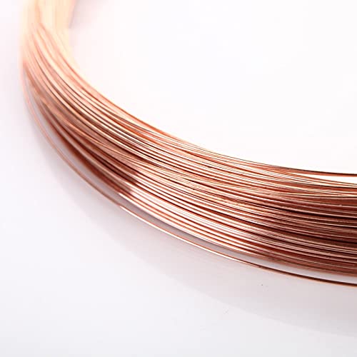 5M/2M/1M Diameter 0.2/0.3/0.4/0.5/0.6/0.8/1/1.2/1.5/1.8/2/2.5/3/4/5 Mm Copper Line T2 Copper Red Copper Line Bare Wire 99.90% (Size : OD 5mm 1meter)