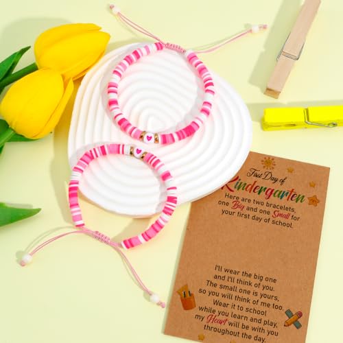 Image of Back to School Mother Daughter Bracelets Kindergarten Daycare 1st Grade 2nd Grade School Gifts First Day of Preschool