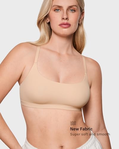 INLYRIC Women's Inbarely Soft Racerback Bralette - Wireless Full Coverage No Padding Unlined Bralette4