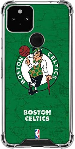 Skinit Clear Phone Case Compatible with Google Pixel 5 - Officially Licensed NBA Boston Celtics Green Primary Logo Design