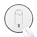 Produktbild DIYthinker Schwarzer Entwurf Sesame Eis am Stiel Runde Griffige Mousepads Schwarz Titched Kanten Spiel Büro-Geschenk