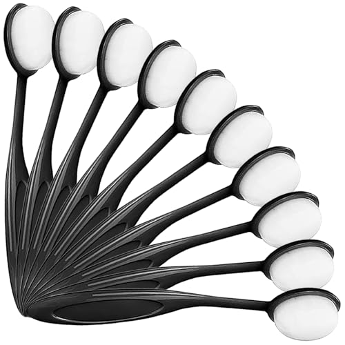 10 Pack Ink Blending Brushes for Card Making, Ink Blending Tool, Blender Brushes for Stamping Scrapbooking Stencil, Ink Blending Brush for Crafter Application Painting (Black Handles)