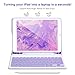 APHBZGE for iPad 6/5th Generation Case with Keyboard 2018/2017,Detachable Bluetooth Keyboard case for iPad Air 2/1,iPad Keyboard Case 9.7 inch with Pencil Holder,Square Keycaps,Purple