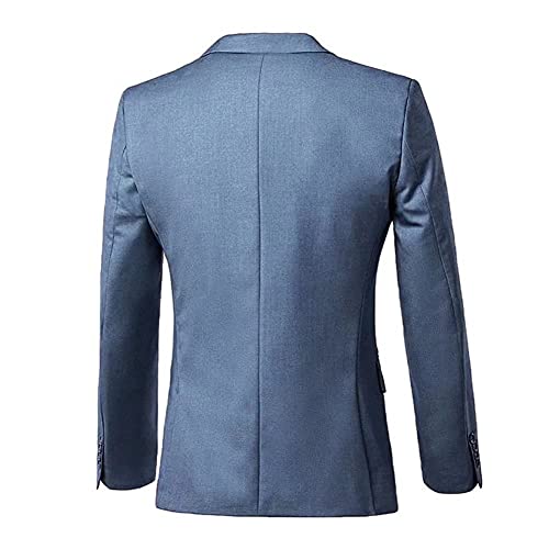Image of Furuyal Men's Suits 3 Piece Slim Fit Suit Set,Two Button Wedding Business Tuxedo Solid Blazer Jacket Vest Pants with Tie