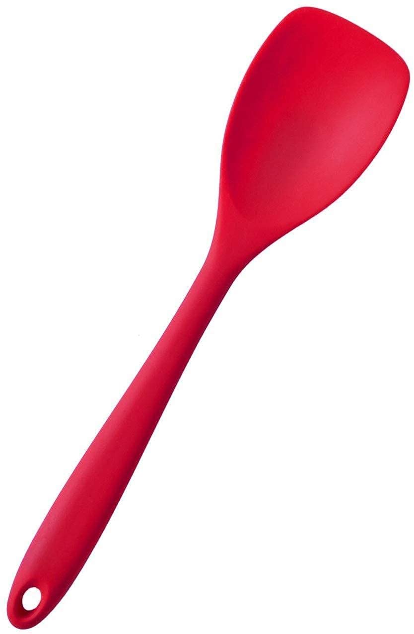 CherryBox Silicone Spatula, Ergonomic Handle High Heat-Resistant Spatulas, Non-Stick Rubber Spatulas with Stainless Steel Core