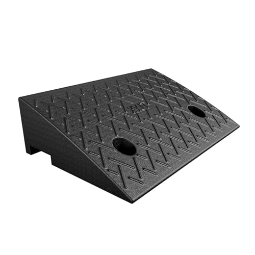 Rampa portátil para bordillos, rampa de umbral para Puertas de Coche y Scooter (Negra, 12 cm/4,7 Pulgadas)