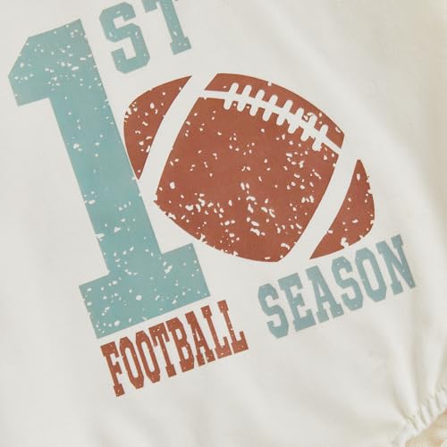 Newborn Infant Baby Boy Girl Football Outfit 1st Football Season Long Sleeve Sweatshirt Bubble Romper Clothes Fall4
