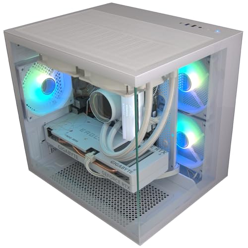 ionz Gaming PC - Desktop Computer, Ryzen 5 5600, NVIDIA RTX 5060,16GB RAM 1TB NVme SSD, 240mm AIO, Windows 11, 600W 80+ PSU, WiFi, (KZ 900, White) - Image 4