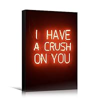 Canvas Wall Art Light Quotes Bedroom Industrial Inspirational Modern Art Multicolor Neon Photography Quotes Urban - 12x18 inches