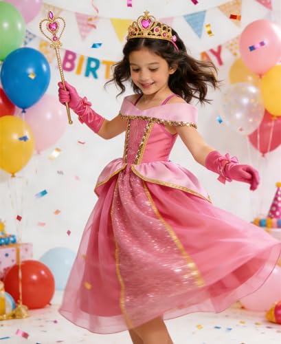 Disfraz princesa para niñas con accesorios 4T miniatura 3