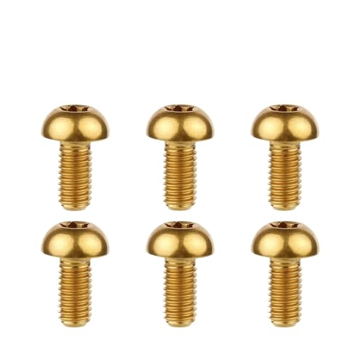 6 �� TC4 �`�^�� M5x10mm T25 �g���N�X�w�b�h�{���g���y�ʃf�B�X�N�u���[�L���[�^�[�t�@�X�i�[ MTB ���[�h�o�C�N�p(Golden 6PCS)