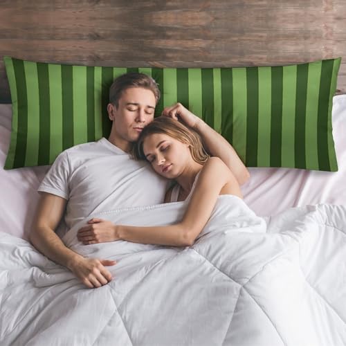 Taie d'oreiller à rayures vertes pour sublimer votre canapé et lit